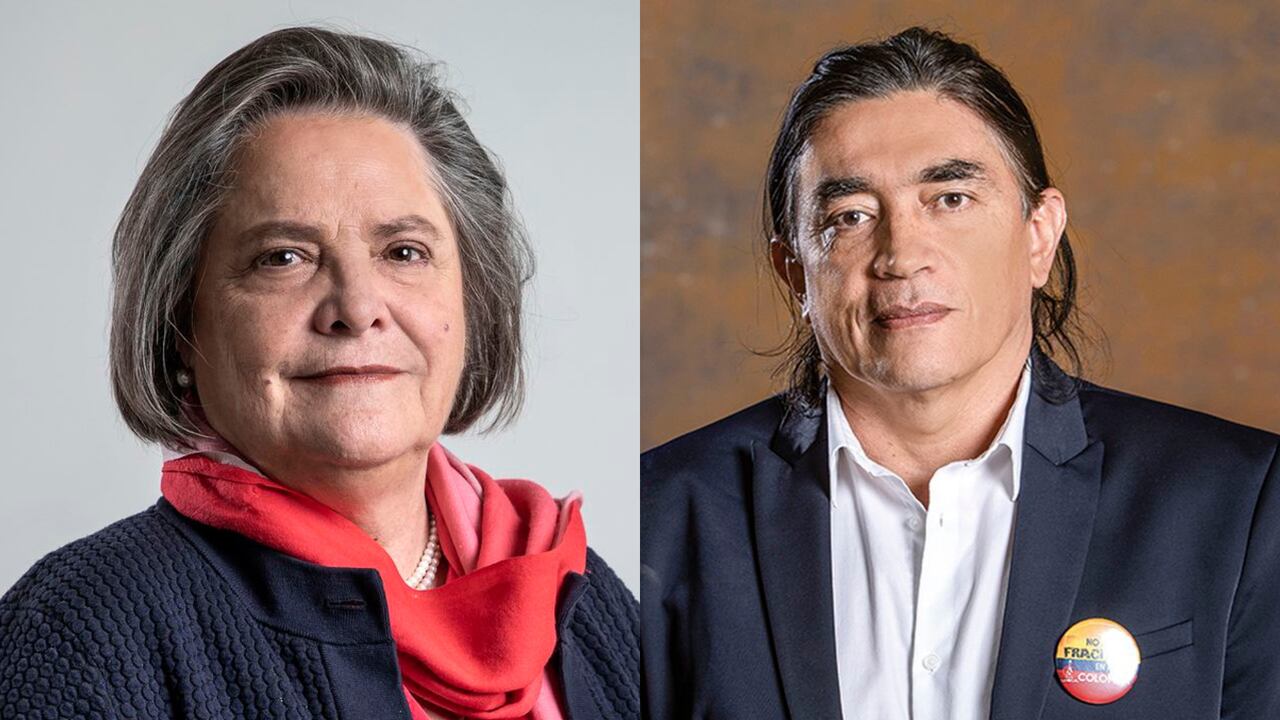 La senadora por el Pacto Histórico Clara López y el excongresista Gustavo Bolívar.