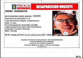 Kevin Santiago Ángel Garzón inicialmente fue reportado como desaparecido.