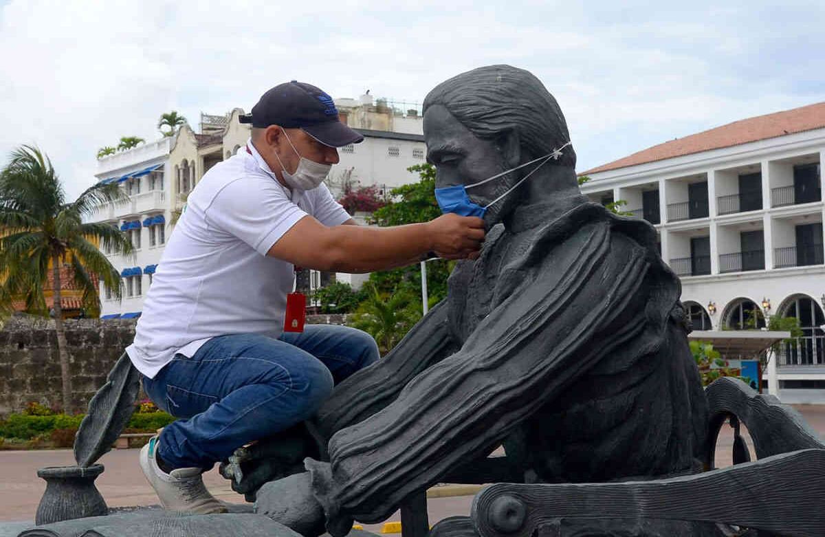 Con corte al 1 de junio, ya son 3.050 los contagiados y 140 los fallecidos por covid-19 en la ciudad, por lo que la administración distrital lanzó una campaña para promover medidas de protección como el uso del tapabocas y el distanciamiento social. Foto: Cortesía Alcaldía de Cartagena