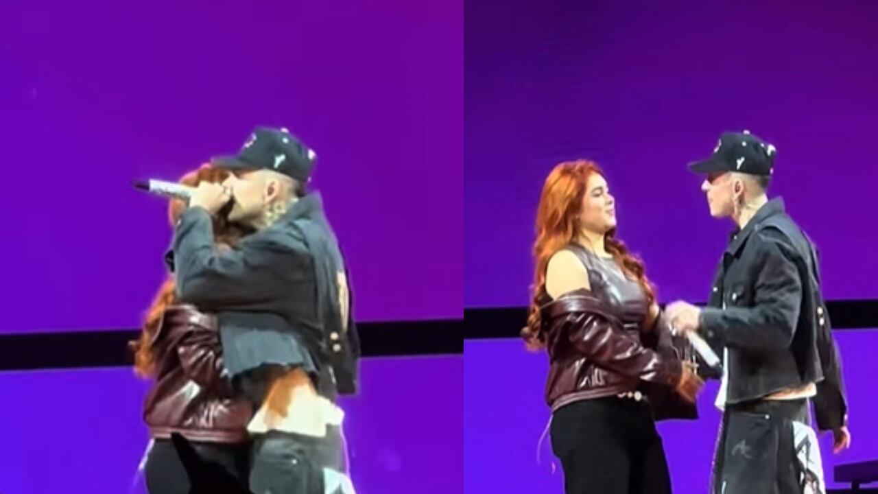 Andy Rivera en pleno concierto del Movistar Arena.