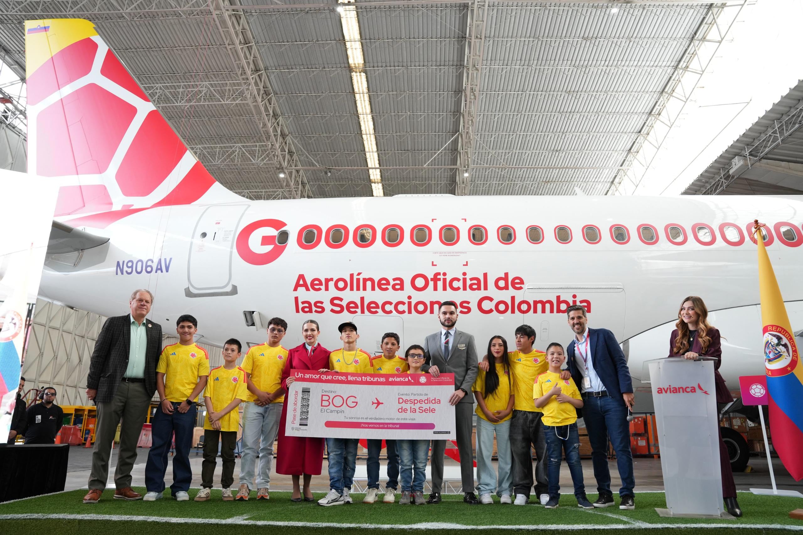 Presentación del avión que llevará a la Selección Colombia al Mundial 2026