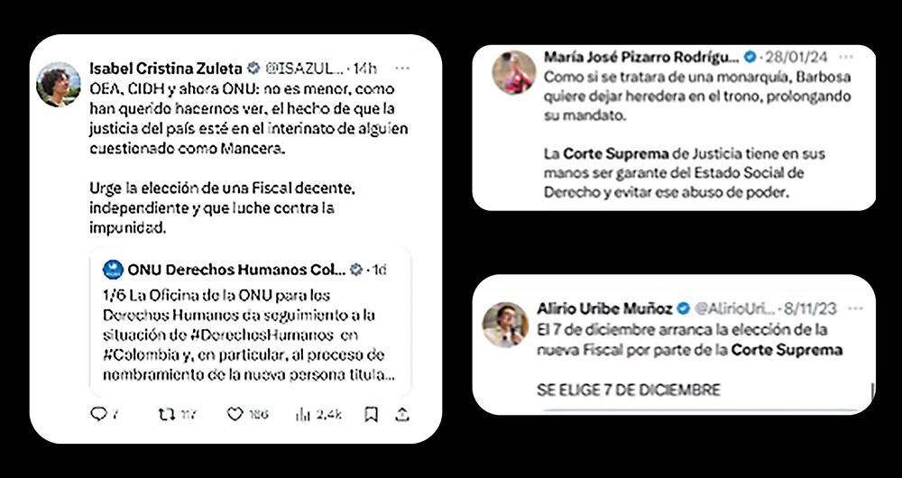 Los congresistas del Pacto Histórico enviaron mensajes.