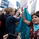 WASHINGTON, DC - MAY 03: Pro-choice and anti-abortion activists demonstrate in front of the U.S. Supreme Court Building on May 03, 2022 in Washington, DC. In a leaked initial draft majority opinion obtained by Politico, Supreme Court Justice Samuel Alito allegedly wrote that the cases Roe v. Wade and Planned Parenthood of Southeastern Pennsylvania v. Casey should be overturned, which would end federal protection of abortion rights across the country. Anna Moneymaker/Getty Images/AFP (Photo by Anna Moneymaker / GETTY IMAGES NORTH AMERICA / Getty Images via AFP)