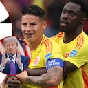 Logo del Mundial de la FIFA / James Rodríguez y Dávinson Sánchez / Donald Trump.