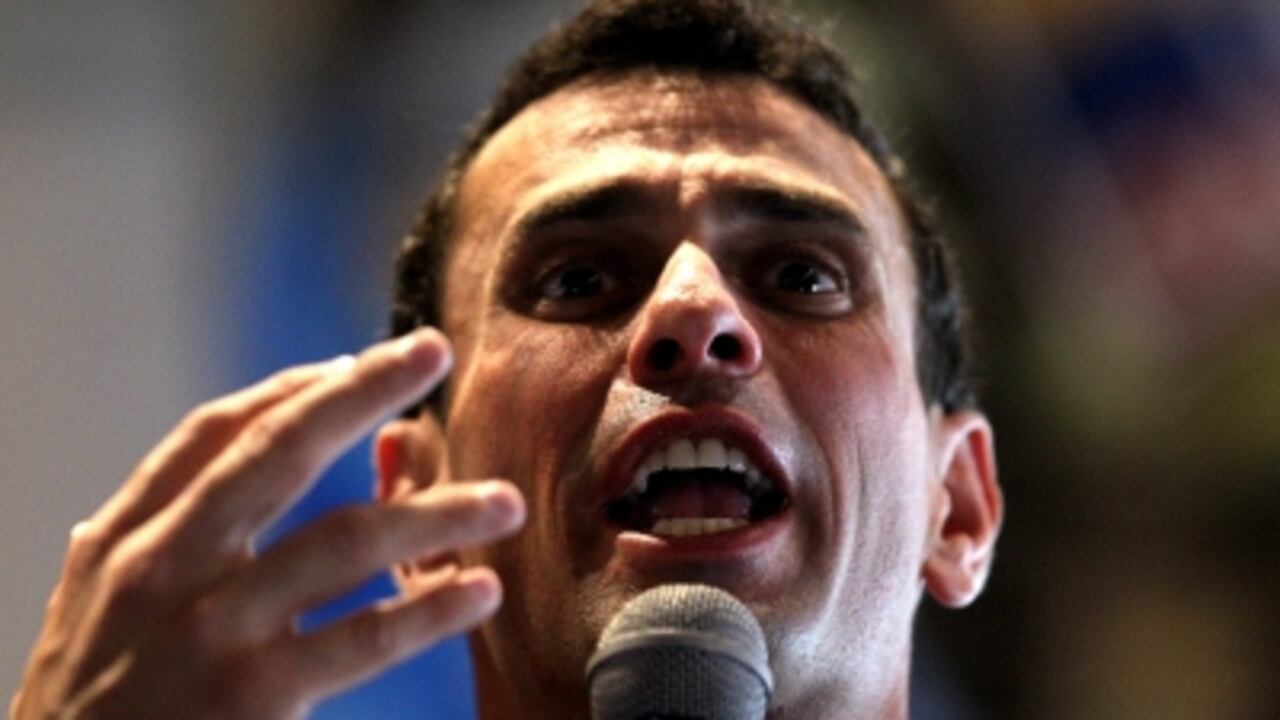 Henrique Capriles, candidato presidencial de oposición venezolana.