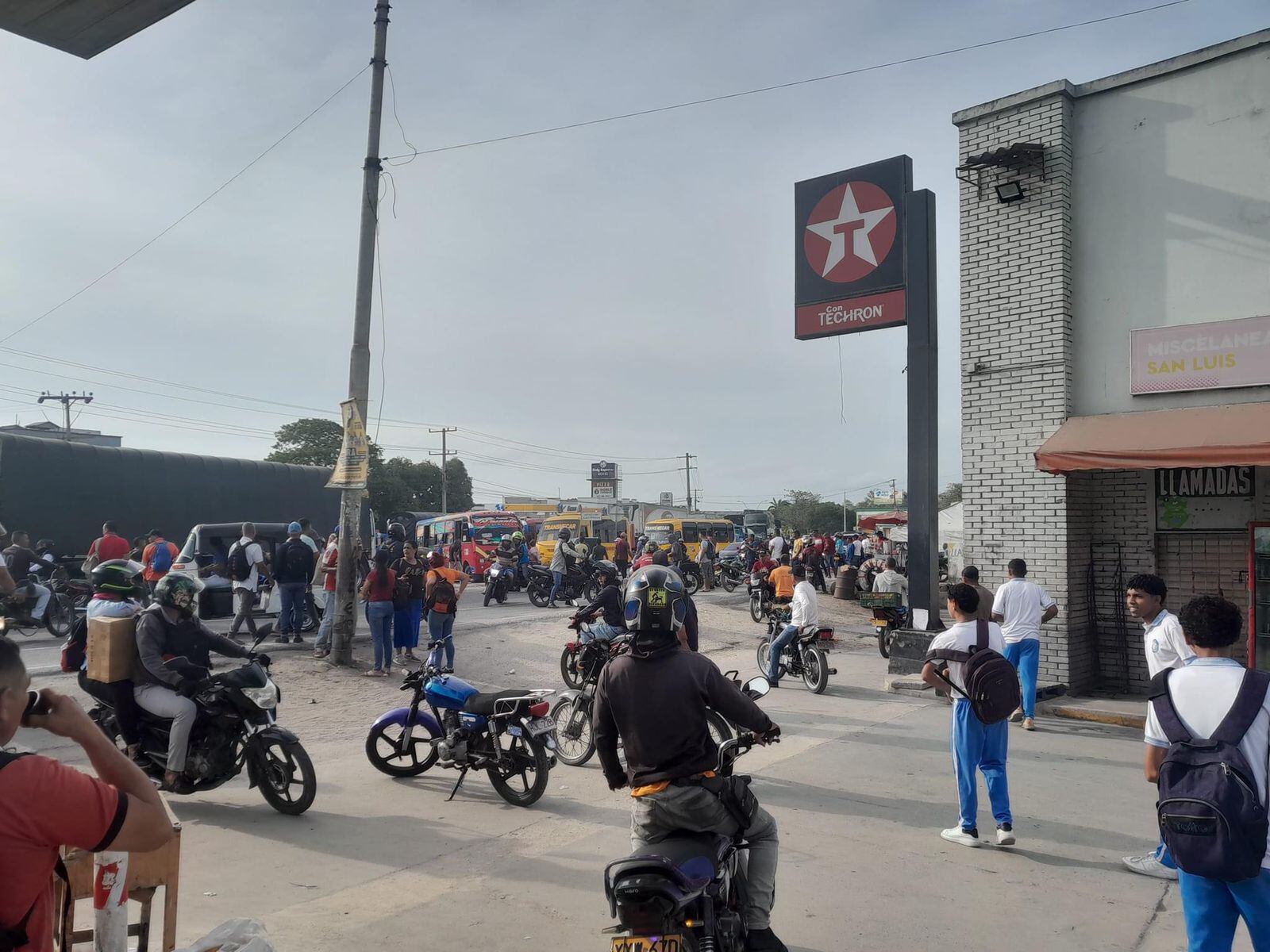 Bloqueo en la vía oriental, jurisdicción de Malambo.