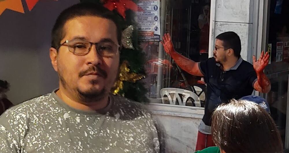 Luego de herir a su propio padre con un cuchillo, Nelson forero, "Pocho", levantó las manos y esperó a la Policía, frente al lugar del crimen.