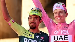Daniel Martínez terminó segundo en el podio del Giro de Italia