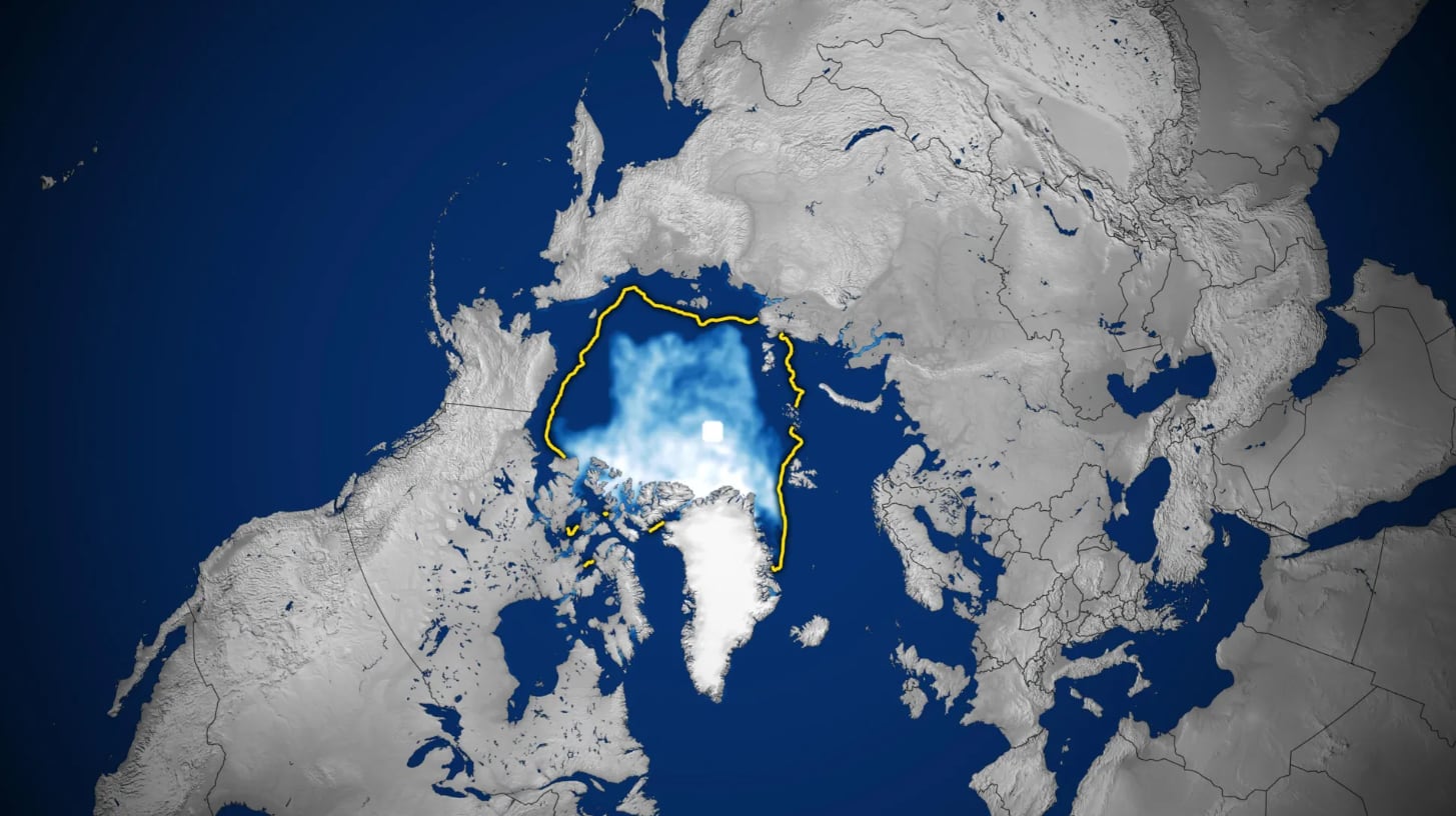 Aunque la pérdida de hielo se ha frenado en la última década, la extensión sigue por debajo del promedio histórico.