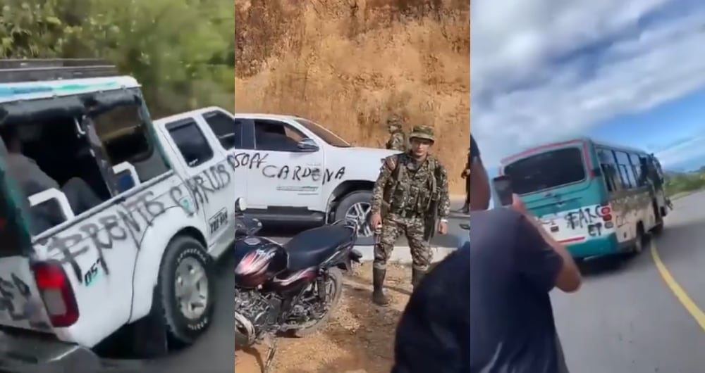 Retén ilegal en Cauca.