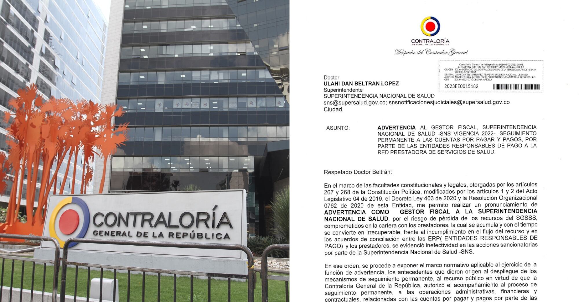 Informe de la Contraloría sobe inefectividad de la Superintendencia de Salud.