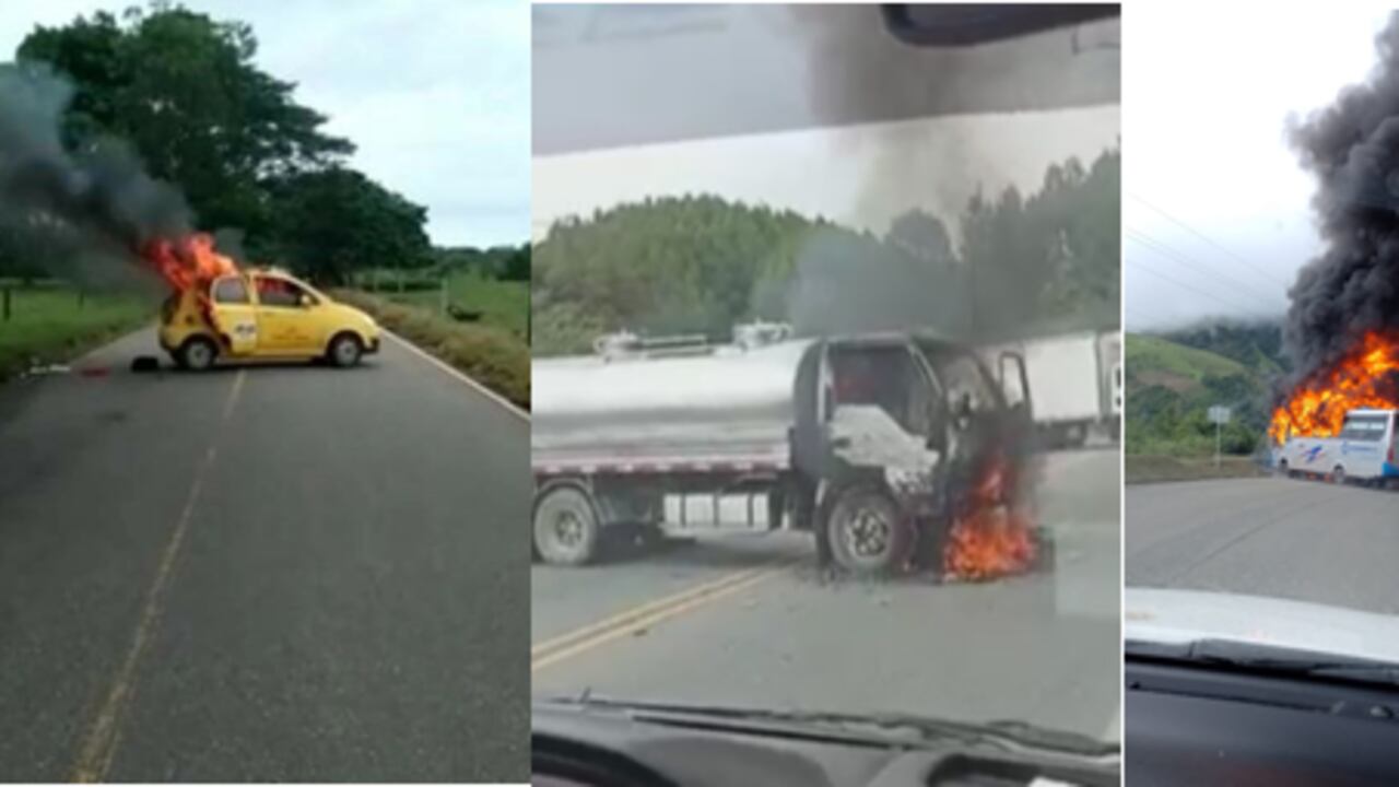 En cuestión de horas, al menos 10 vehículos en el departamento de Antioquia fueron incinerados ante los ojos de los campesinos en Nechí, Cañas Gordas, Yarumal y los ya mencionados.