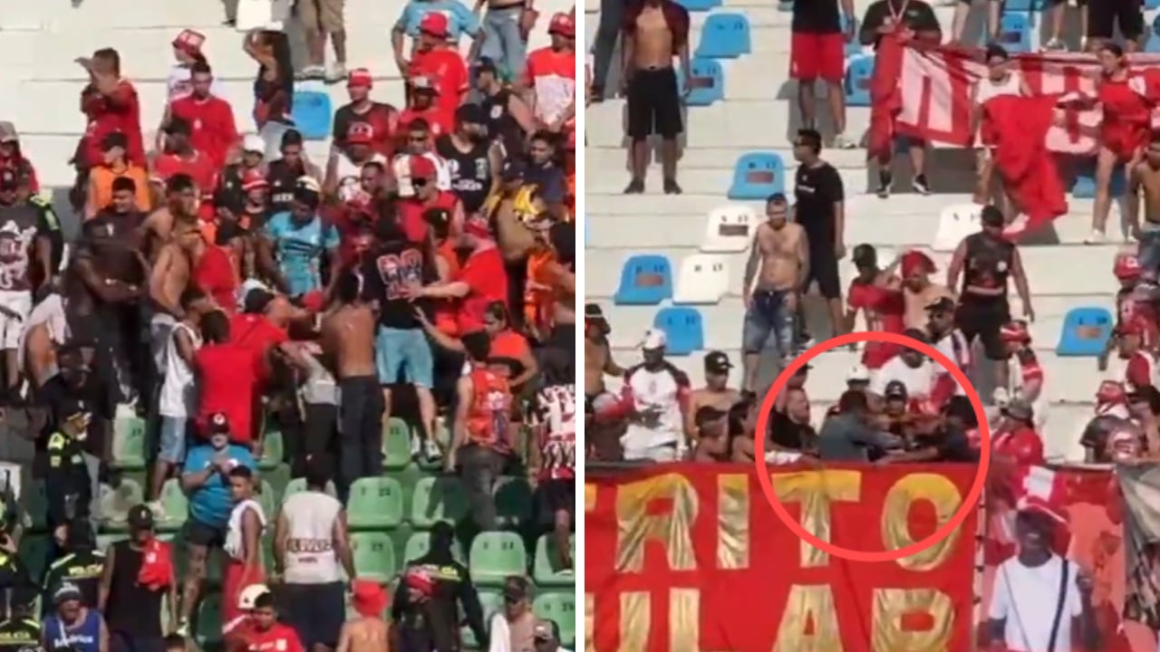 Riña de hinchas de América de Cali en Valledupar.