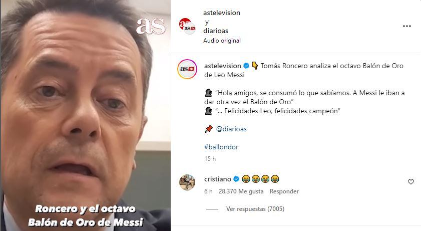 Cristiano comentó polémica publicación contra Leo Messi