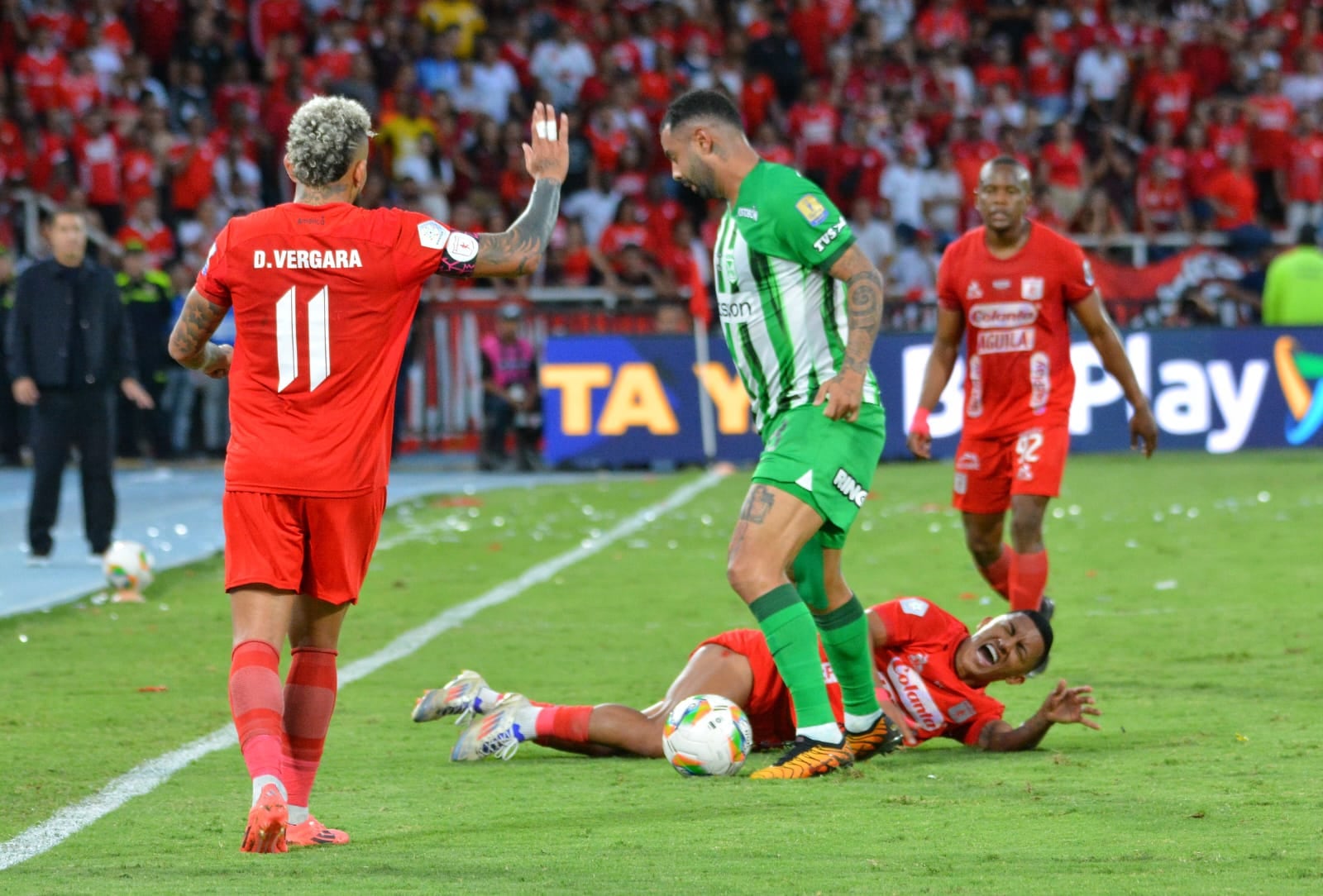 Final de la Copa Betplay 2024 entre América y Atlético Nacional.