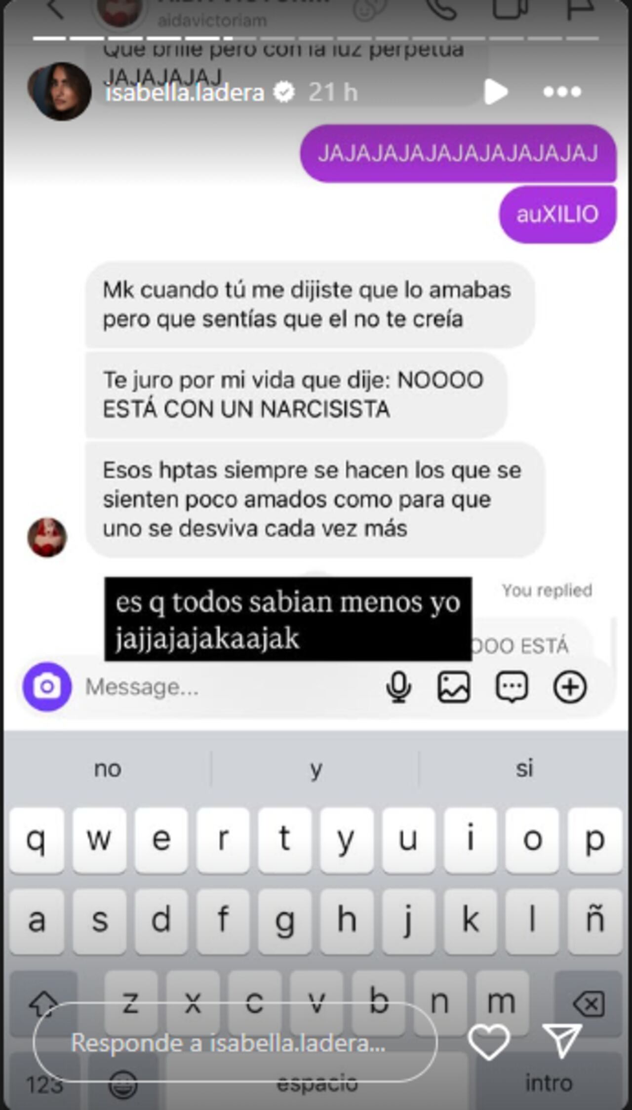 Isabella Ladera compartió con Aida Victoria Merlano.