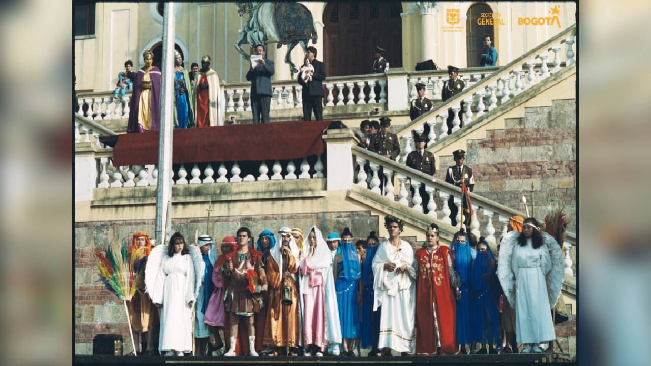 La celebración de Reyes Magos en el Barrio Egipto fue virtual en 2021. Foto: Twitter @ArchivodeBogota.