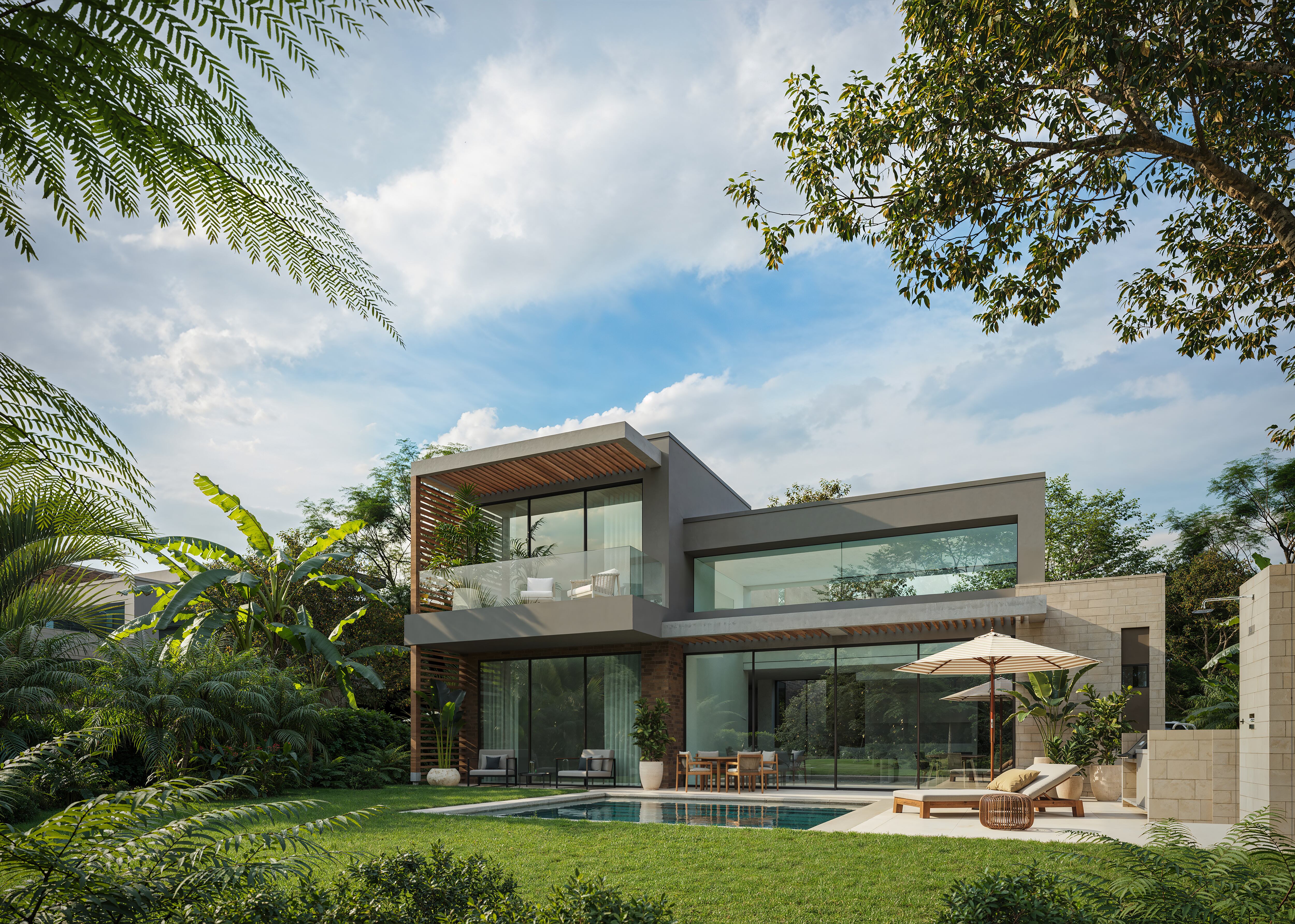 Las villas de Calablanca oscilan entre los 243 metros cuadrados y los 400 metros cuadrados.