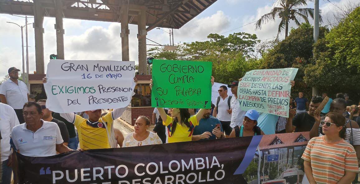 Protesta en peaje Papiros