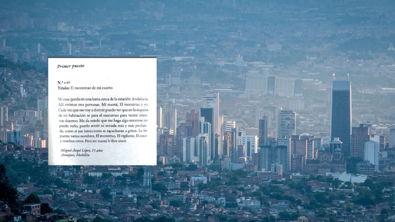 Panorámica de Medellín junto al retado de Miguel Ángel López.