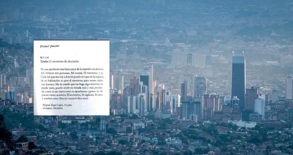 Panorámica de Medellín junto al retado de Miguel Ángel López.
