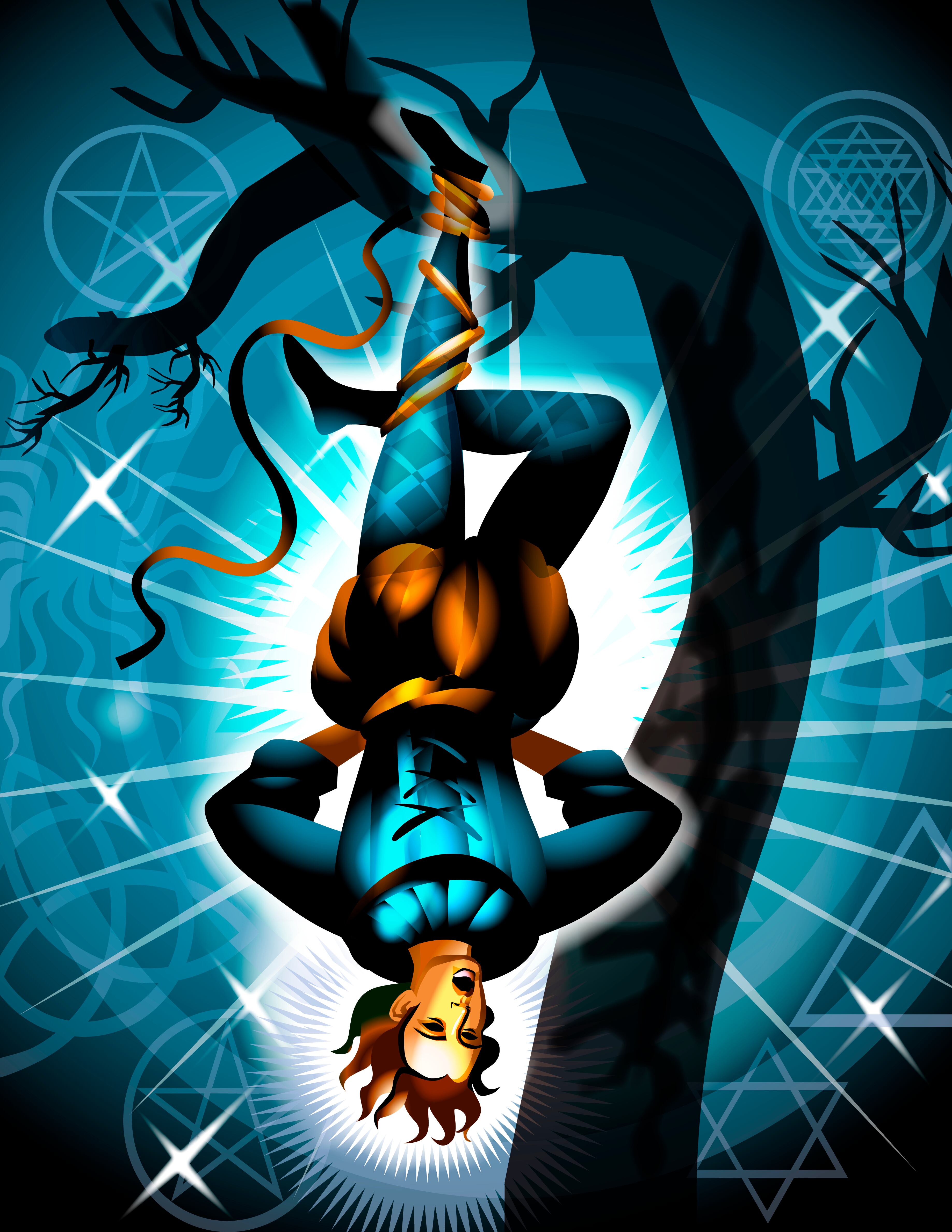 Carta de 'El Colgado' en el tarot