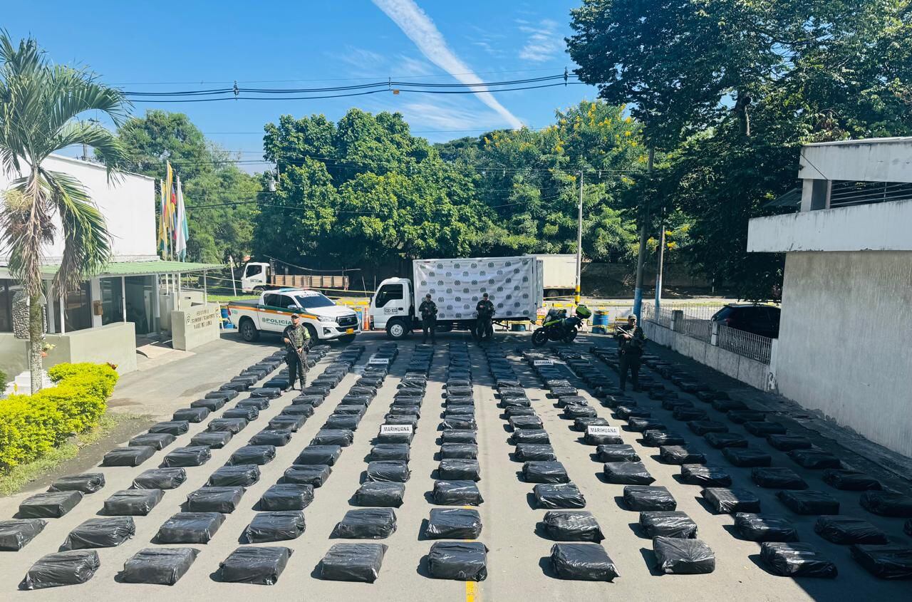 Caen más de dos toneladas de marihuana en el Valle del Cauca.