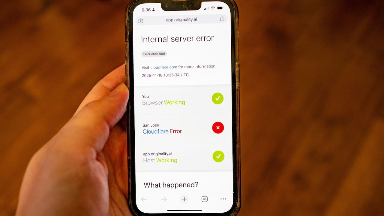 Una caída masiva en Cloudflare provocó fallos en varios servicios.