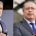 De izquierda a derecha: el expresidente Iván Duque y el presidente Gustavo Petro.