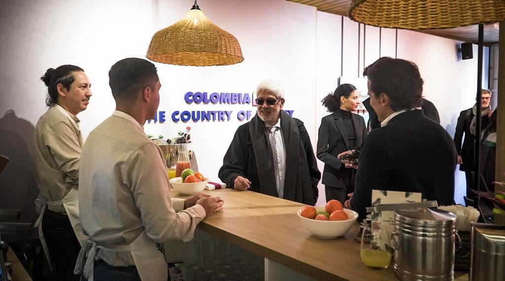 La casa donde Colombia se promociona en Davos.