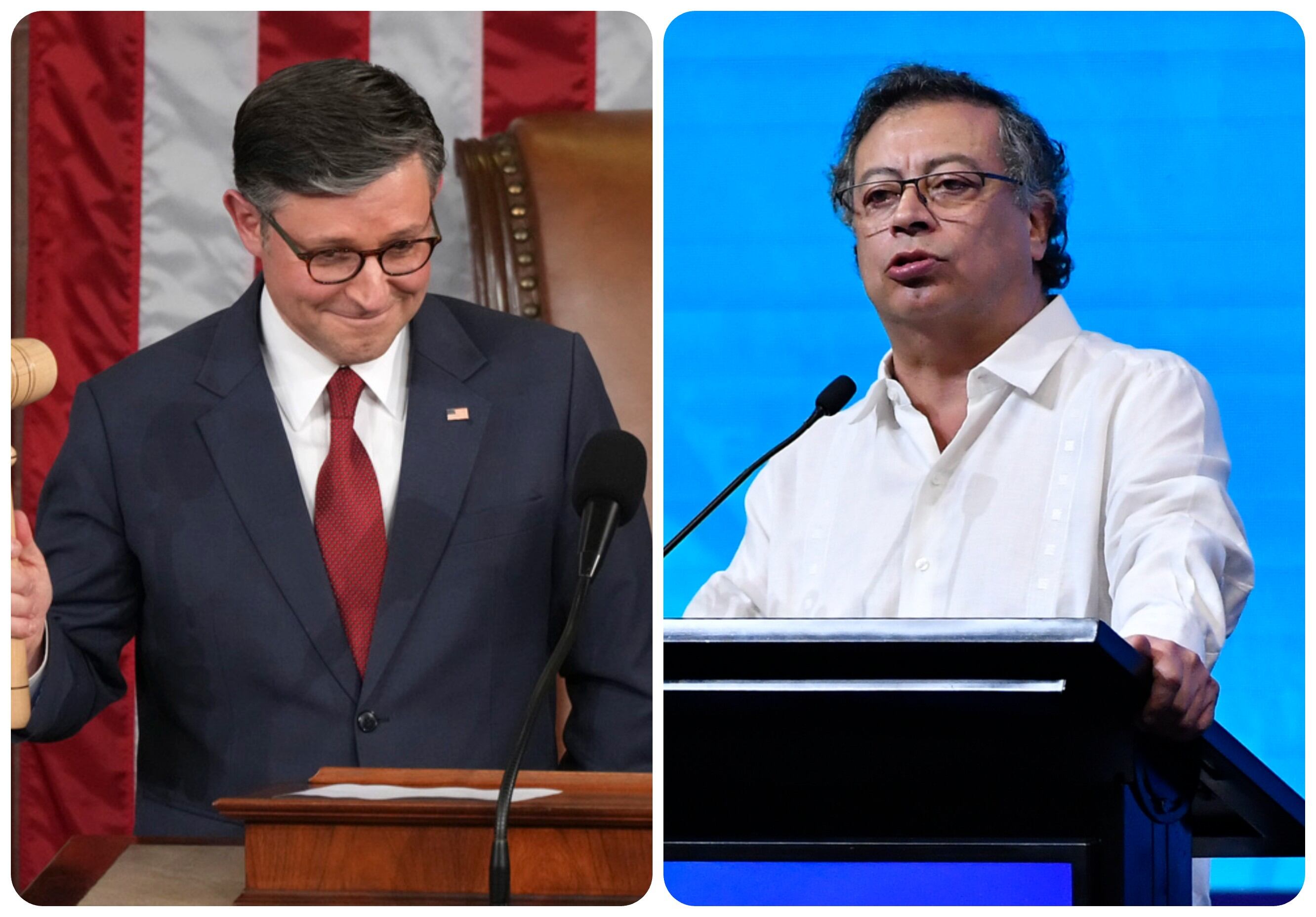 Mike Johnson y Gustavo Petro