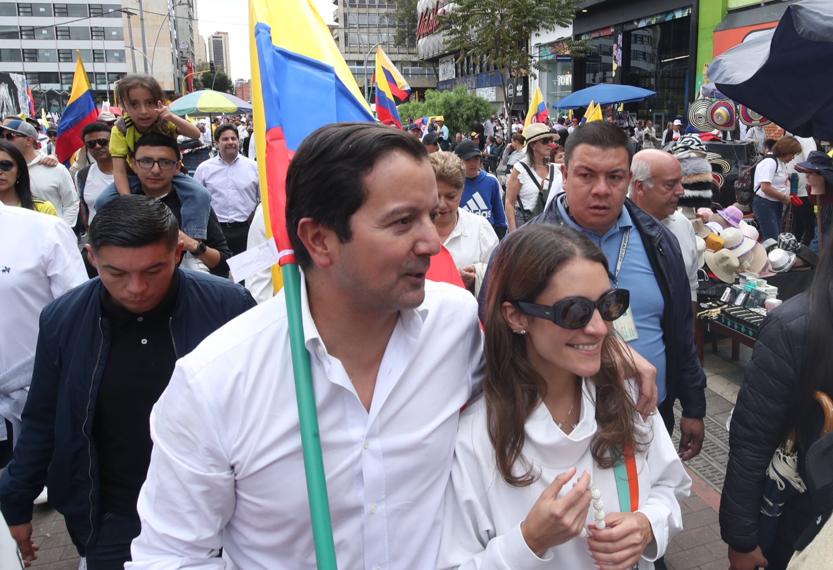 Marcha del silencio en Bogotá, plaza de Bolívar
