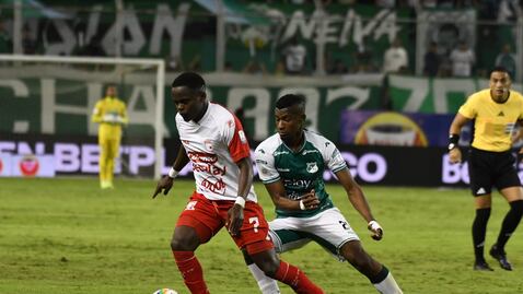 Imagen del partido entre Deportivo Cali y Independiente Santa Fe por la fecha 12 del primer semestre de la Liga Colombiana 2026.
