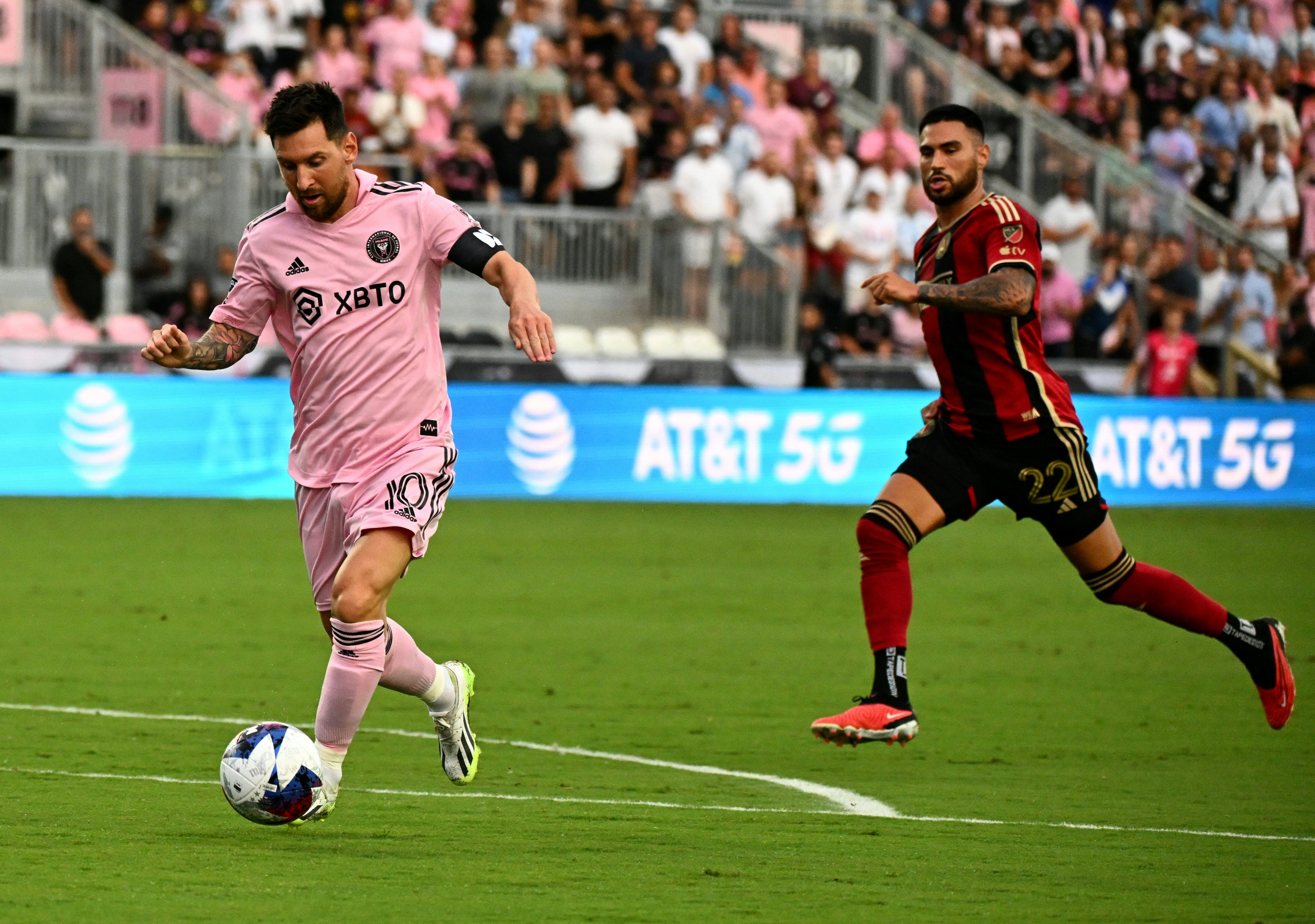 Lionel Messi durante un partido ante el Atlanta United de Estados Unidos en julio del 2023.