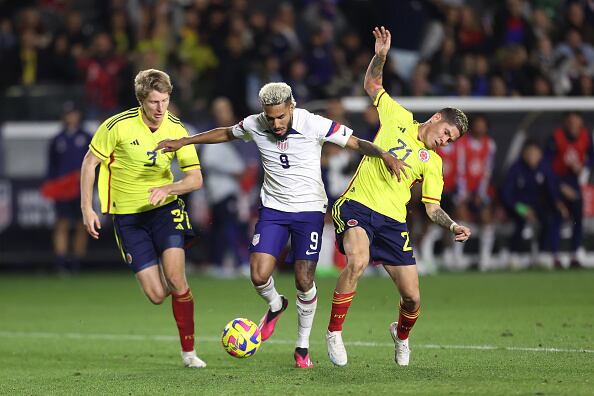Colombia y Estados Unidos empataron sin goles en partido amistoso. Foto: Getty Images.