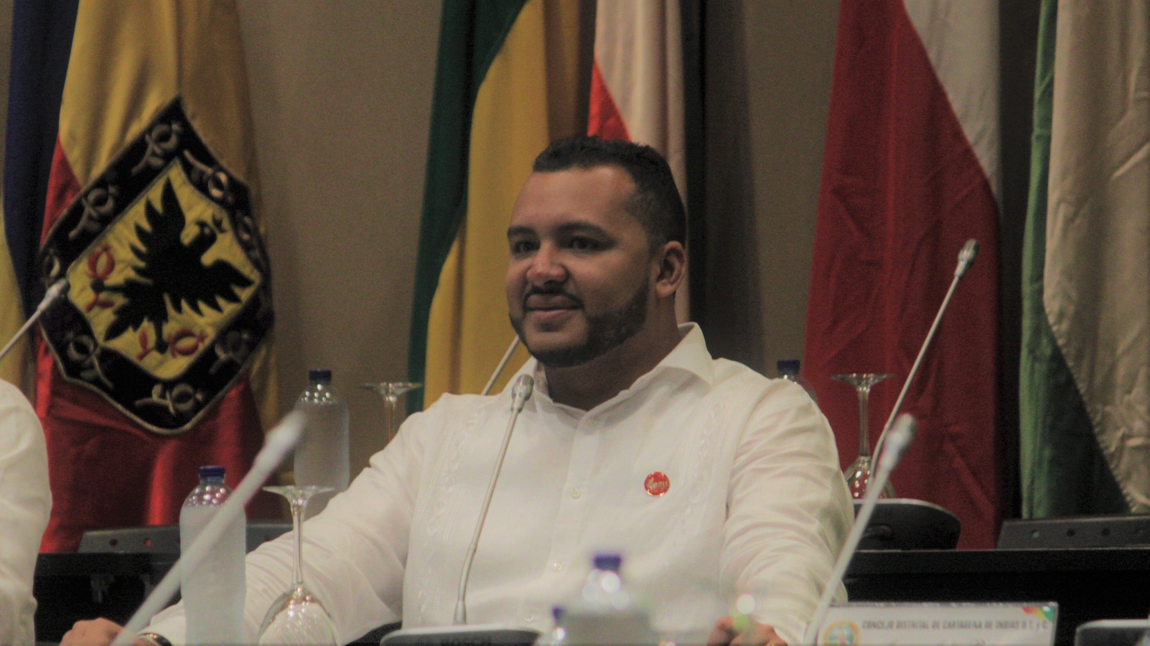 Javier Julio en la sesión solemne del día de la Independencia de Cartagena 11 de noviembre.
