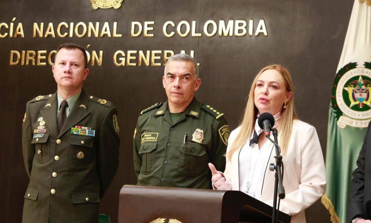 La entonces fiscal Ana Catalia Noguera en una rueda de prensa en la Dirección Nacional de al Policía.