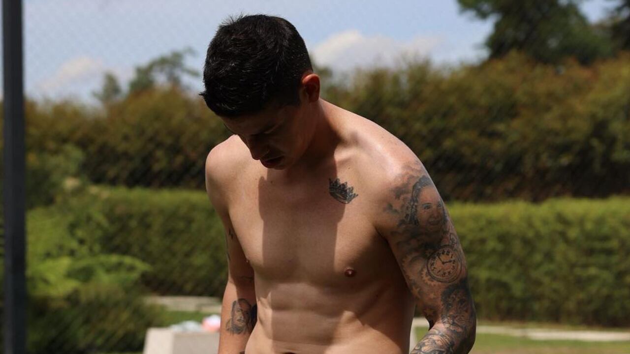 James Rodríguez se mostró entrenando a través de Instagram