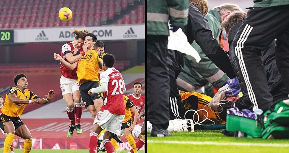    En diferentes situaciones de juego se han presentado choques entre los futbolistas que han causado problemas cerebrales. 