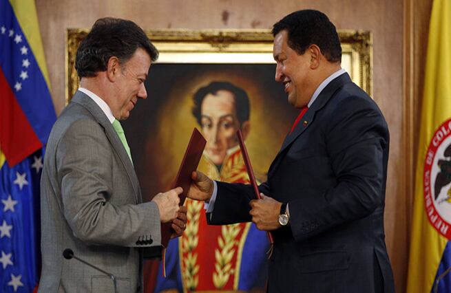 En el 2010 con la llegada de Juan Manuel Santos a la presidencia Colombiana, las relaciones entre los dos países se normalizaron, en este encuentro quedó para la memoria la frase de Chávez cuan dijo que el presidente colombiano dijo que Hugo Chávez era su mejor amigo.