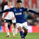 Radamel Falcao of Colombia's Millonarios controls the ball during a friendly soccer match against Argentina's River Plate in Buenos Aires, Argentina, Tuesday, July 9, 2024. (AP Photo/Gustavo Garello)