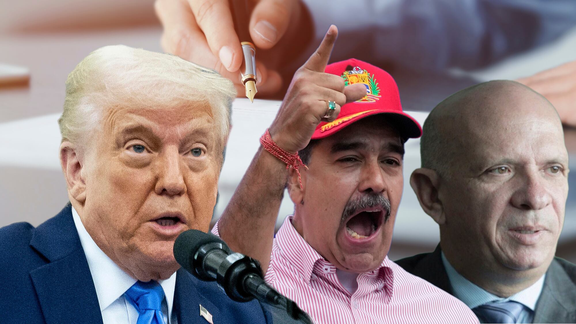 Donald Trump, Nicolás Maduro Hugo el pollo Carvajal