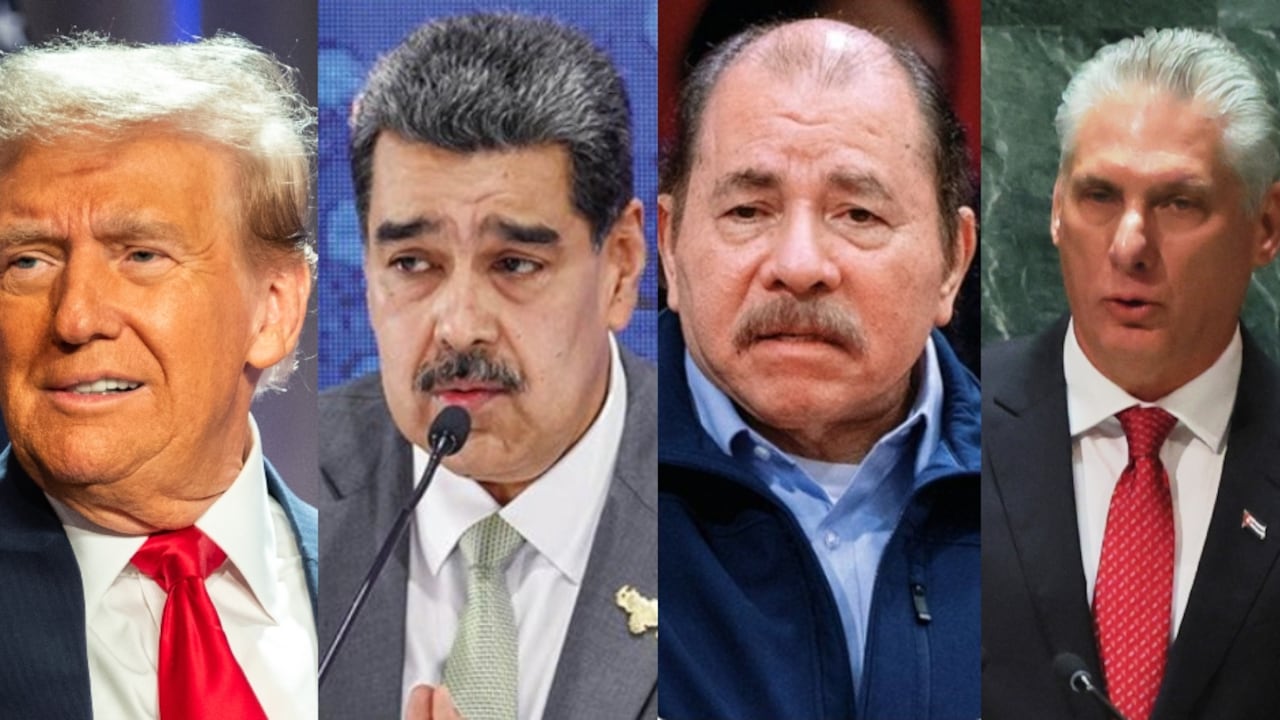 Donald Trump, Nicolás Maduro, Daniel Ortega y Miguel Díaz-Canel.