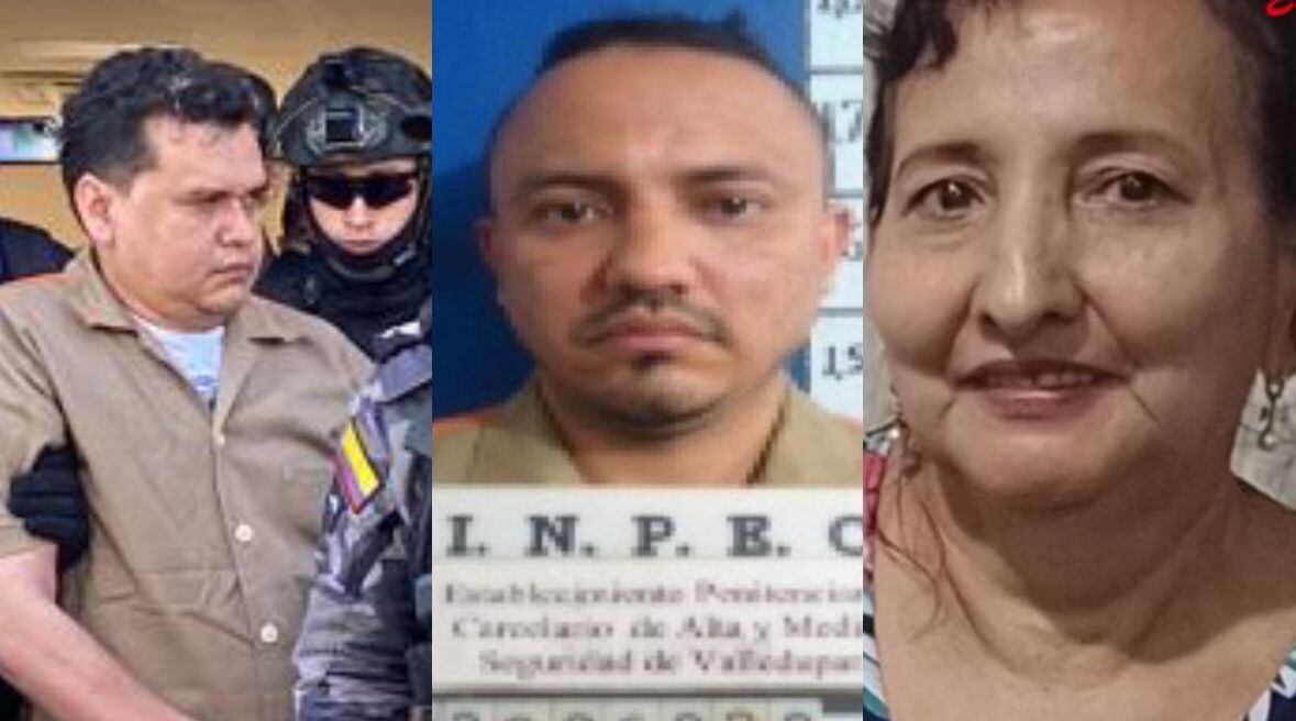 De izquierda a derecha: Digno Palomino, Otón Alfredo Peralta Estupiñán, alias Otón, y Esperanza Estupiñán Peralta, asesinada.