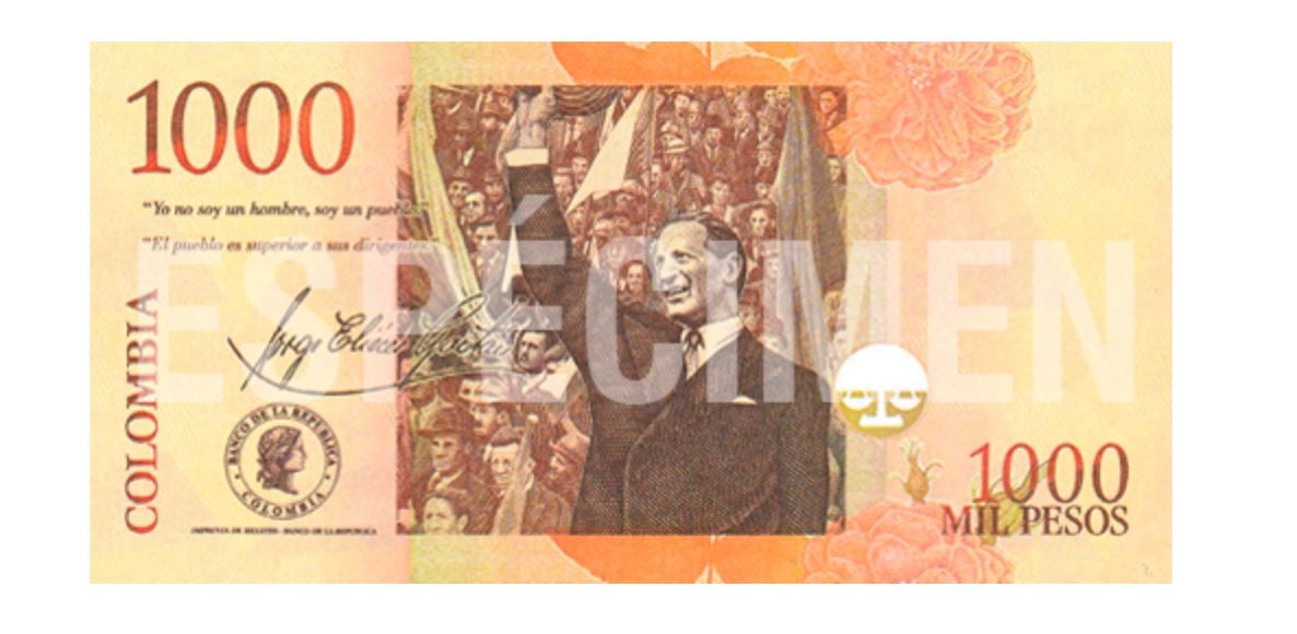Billete Mil Pesos -Colombia