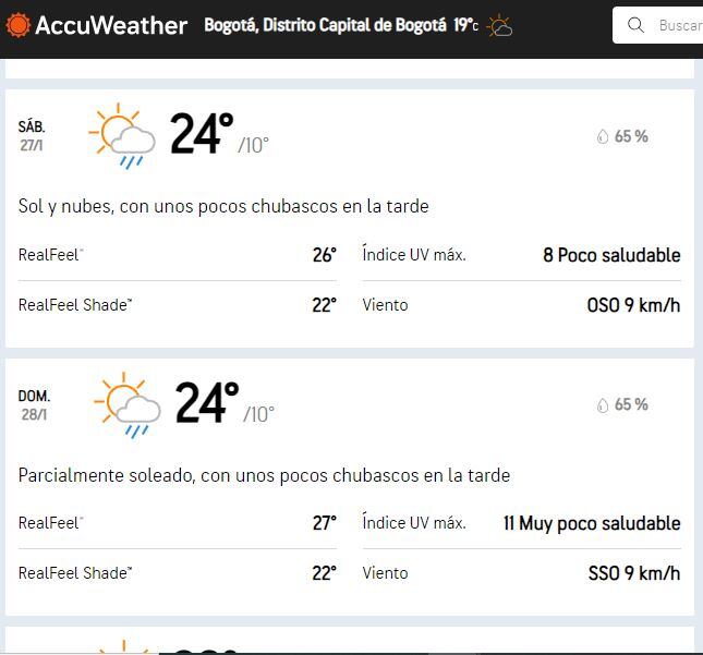 Este fin de semana llovería levemente en Bogotá