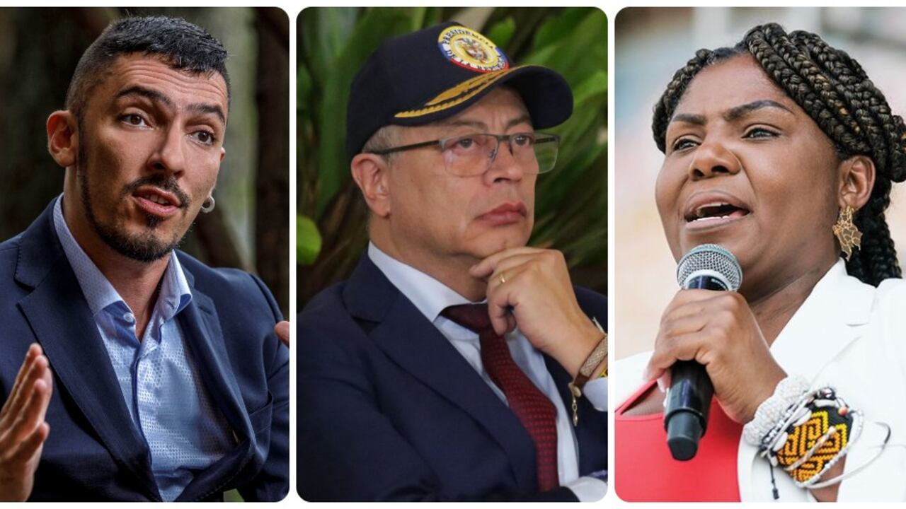 Juan Florian Silva, Gustavo Petro y Francia Márquez.