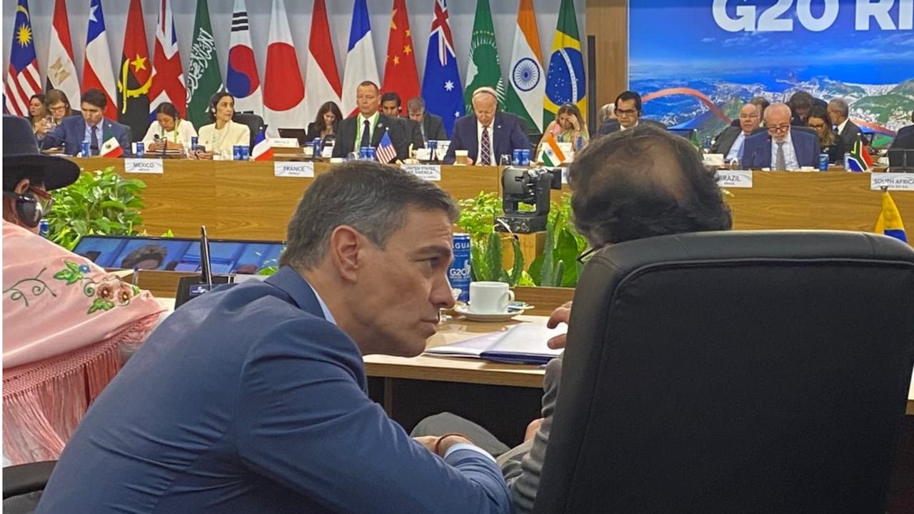 Pedro Sánchez y Gustavo Petro