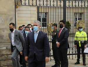 Presidente Iván Duque; Rueda prensa representante paro; Foto Guillermo Torres