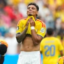 VANCOUVER, CANADA - JULY 07: Richard Rios of Colombia reacts after the penalty shoot-out during the 2026 FIFA World Cup Round of 16 match between Switzerland and Colombia at BC Place in Vancouver, British Columbia, Canada, on July 07, 2026. Ercin Erturk / Anadolu (Photo by Ercin Erturk / Anadolu via AFP)
